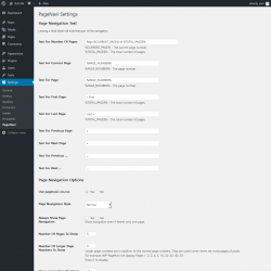 Page screenshot: Settings &rarr; PageNavi