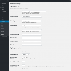 Page screenshot: Settings &rarr; PageNavi