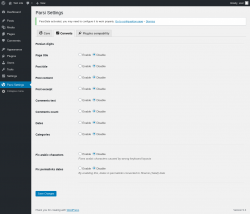 Page screenshot: Parsi Settings &rarr;  Converts