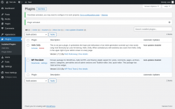 Page screenshot: Plugins &lsaquo; Test site &mdash; WordPress