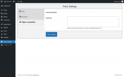 Page screenshot: Parsi Settings &rarr;  Plugins compatibility