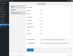 Page screenshot: Parsi Settings &rarr;  Converts