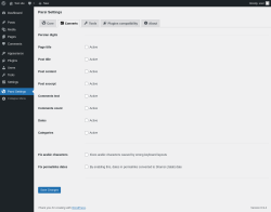 Page screenshot: Parsi Settings &rarr;  Converts