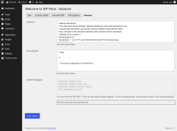 Page screenshot: Tools &rarr; WP Peon &rarr; Advance