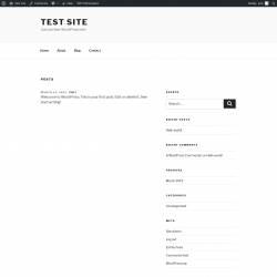 Page screenshot: Test site – Just another WordPress site