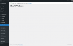 Page screenshot: Photo Albums → Clear cache