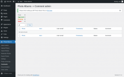 Page screenshot: Photo Albums → Comments
