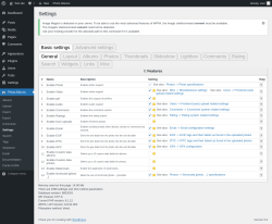 Page screenshot: Photo&thinsp;Albums &rarr; Settings