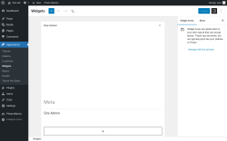 Page screenshot: Widgets &lsaquo; Test site &mdash; WordPress