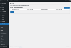 Page screenshot: Photo Albums → Export