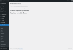 Page screenshot: Photo Albums → Moderate uploads