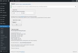 Page screenshot: Photo Albums → Import