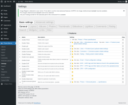 Page screenshot: Photo&thinsp;Albums &rarr; Settings