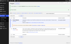 Page screenshot: Plugins &lsaquo; Test site &mdash; WordPress