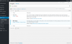 Page screenshot: Plugins &lsaquo; Test site &mdash; WordPress