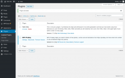 Page screenshot: Plugins &lsaquo; Test site &mdash; WordPress