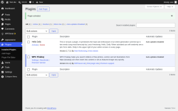 Page screenshot: Plugins &lsaquo; Test site &mdash; WordPress