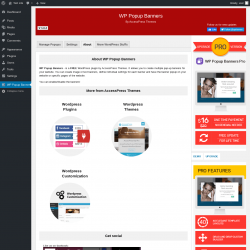 Page screenshot: WP Popup Banners &rarr; About