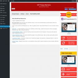 Page screenshot: WP Popup Banners &rarr; More WordPress Stuffs