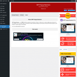 Page screenshot: WP Popup Banners &rarr; About