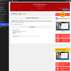 Page screenshot: WP Popup Banners &rarr; About