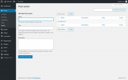Page screenshot: Posts → Series