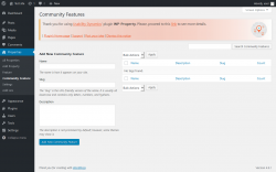 Page screenshot: Properties → Community Feature