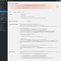 Page screenshot: Properties → Settings