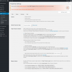 Page screenshot: Properties → Settings