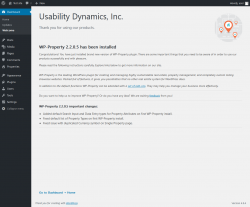 Page screenshot: Welcome to Usability Dynamics, Inc. ‹ Test site — WordPress