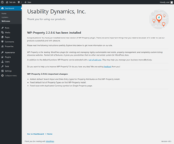 Page screenshot: Welcome to Usability Dynamics, Inc. ‹ Test site — WordPress