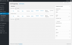 Page screenshot: Properties → All Properties