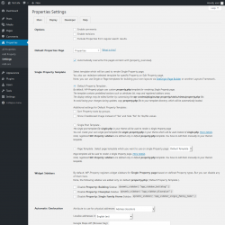 Page screenshot: Properties → Settings