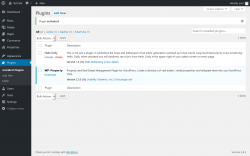 Page screenshot: Plugins ‹ Test site — WordPress