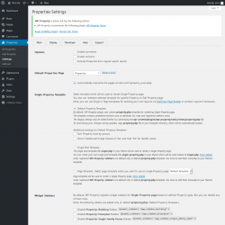 Page screenshot: Properties → Settings