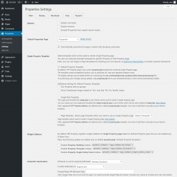 Page screenshot: Properties → Settings