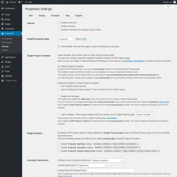 Page screenshot: Properties → Settings