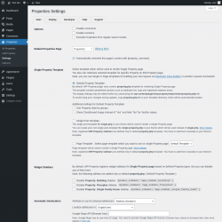 Page screenshot: Properties → Settings