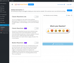Page screenshot: WP Reactions
