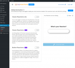 Page screenshot: WP Reactions
