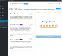 Page screenshot: WP Reactions
