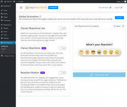 Page screenshot: WP Reactions