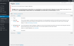 Page screenshot: Plugins ‹ Test site — WordPress
