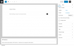 Page screenshot: Add New Post ‹ Test site — WordPress