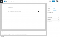 Page screenshot: Add New Page ‹ Test site — WordPress