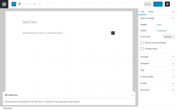 Page screenshot: Add New Post ‹ Test site — WordPress