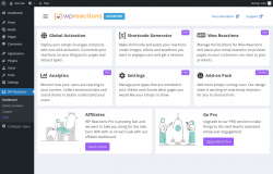 Page screenshot: WP Reactions