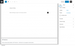 Page screenshot: Add New Page ‹ Test site — WordPress