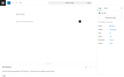 Page screenshot: Add Page ‹ Test site — WordPress
