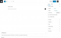 Page screenshot: Add New Post ‹ Test site — WordPress
